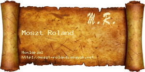 Moszt Roland névjegykártya